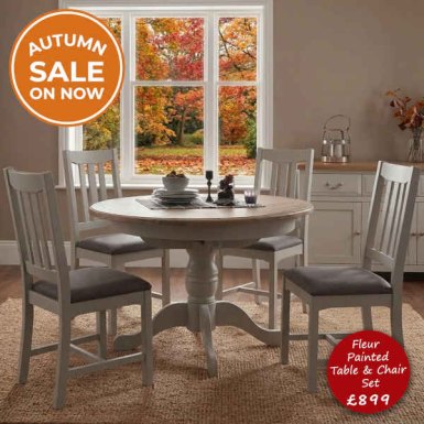 Autumn Sale - Fleur Table and 4 chairs Autumn Sale - Fleur Table and 4 chairs